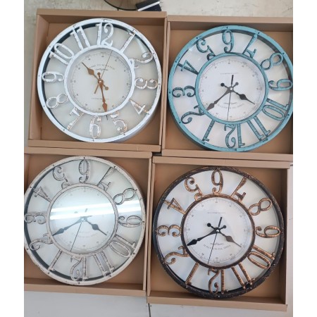 ساعة حائط مدور مع ارقام حفر cnc كبيرة حجم كبير 40 سم ابيض - اسود ساعة حائط مدور مع ارقام حفر cnc كبيرة حجم كبير 40 سم ابيض - اسود